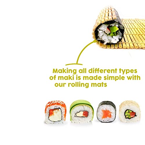 Sushi Making Kit Beginners Culinarian Maker Roller Bamboo Mat Mold