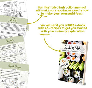 sushi making kit, guide book