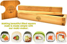 Load image into Gallery viewer, Grow Your Pantry Bamboo Sushi Making Kit - Cooking Gifts Complete Set with Maki Maker, Sushi Rolling Mat, Onigiri Mold, Bamboo Sushi Plate, Nigiri Ball Press, and More - Sushi Making Kit for Beginners