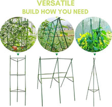 Load image into Gallery viewer, Grow Your Pantry Tomato Cage - Set of 3 Heavy Duty Tomato Cages That Can Hold Up to 10KG of Tomatoes and Other Vegetables - with Bonus Plant Clips and 100M Twist Tie Device - Tomato Cages for Garden