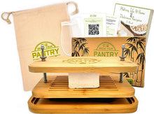 Load image into Gallery viewer, Grow Your Pantry Bamboo Tofu Press - Easy &amp; Practical Tofu Maker for Homemade Organic Tofu - Bamboo Wooden Design with a Stainless Steel Screw System - Includes Free Tofu Making Guide and Recipe eBook